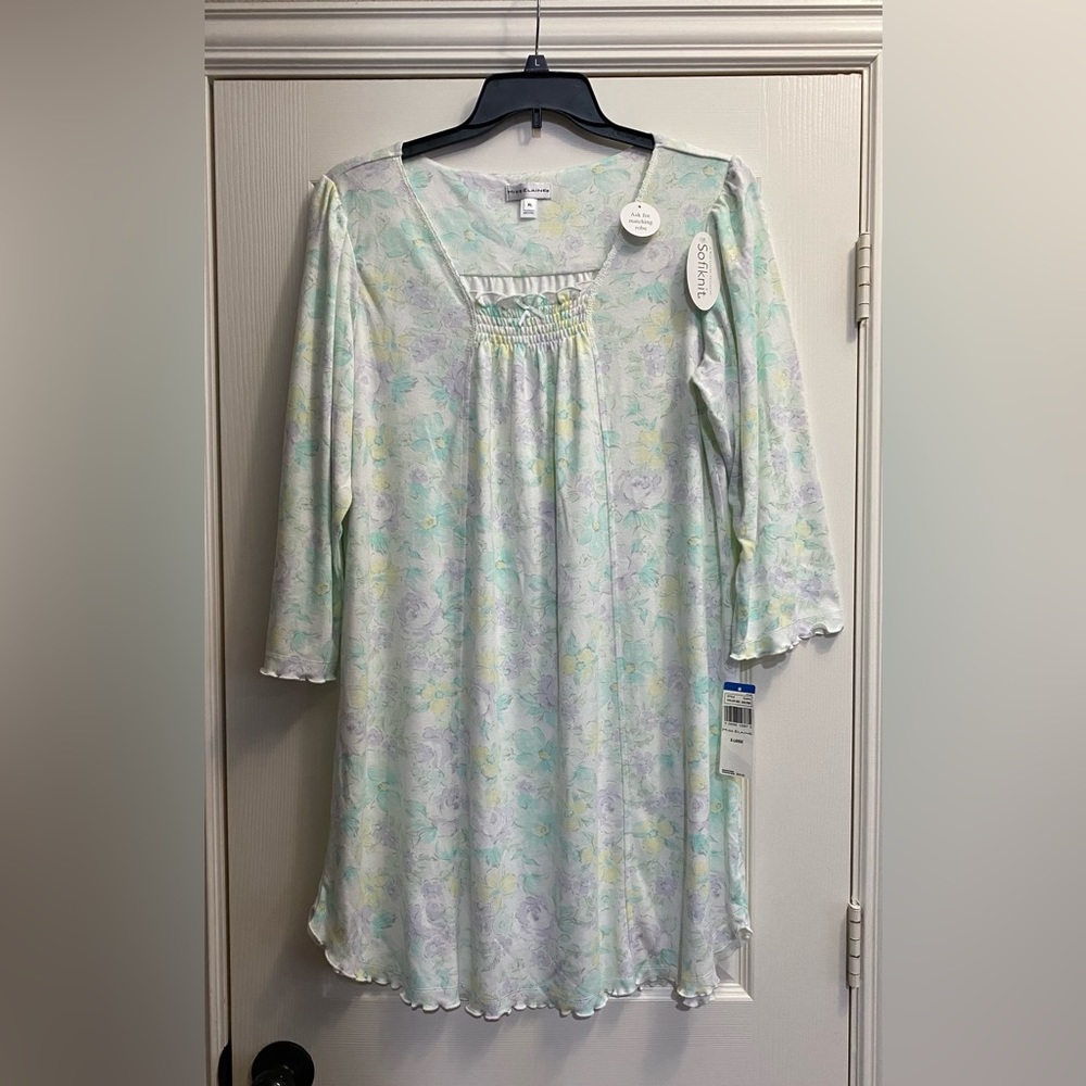NWT Miss Elaine Sofiknit Nightgown Sz XL